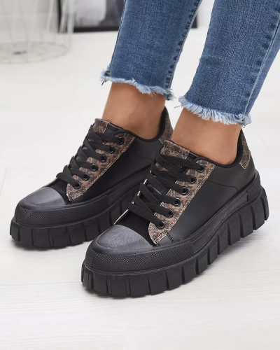 OUTLET Kasdieniai juodi sportiniai bateliai Leritic - Avalynė