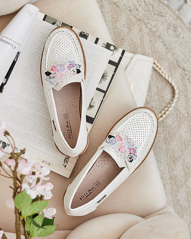 Royalfashion Mokasinai su spalvotais akmenimis Restea