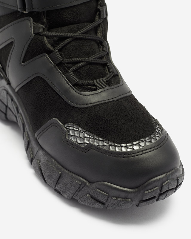 Черные женские утепленные сапоги-снежки Okraja - Обувь