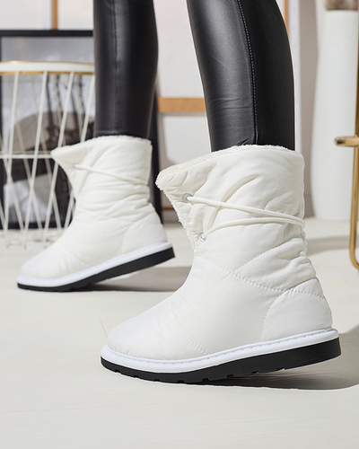 Белая женская обувь a'la сноубутсы Amirfu- Footwear