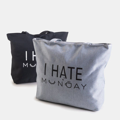 Черная сумка с надписью