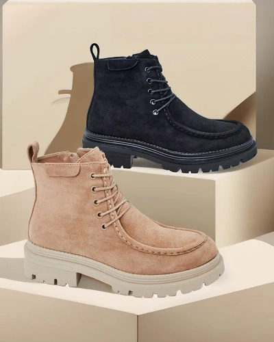 Женские ботильоны на шнуровке Royalfashion Rullose