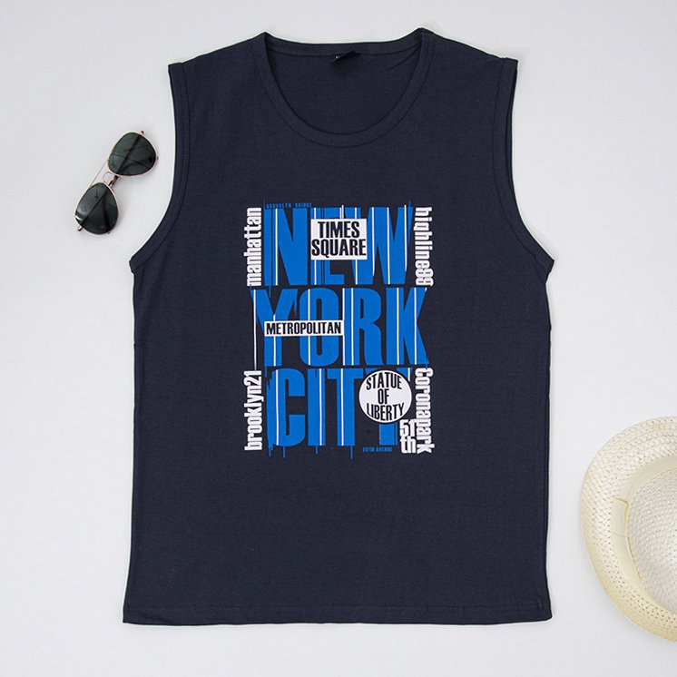 Vyriški tamsiai pilki medvilniniai marškinėliai su užrašais-Drabužiai