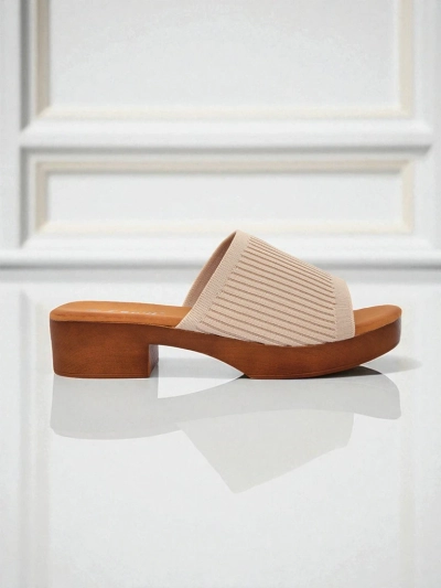 Royalfashion Женские шлепанцы на низком каблуке Ribbed Grace