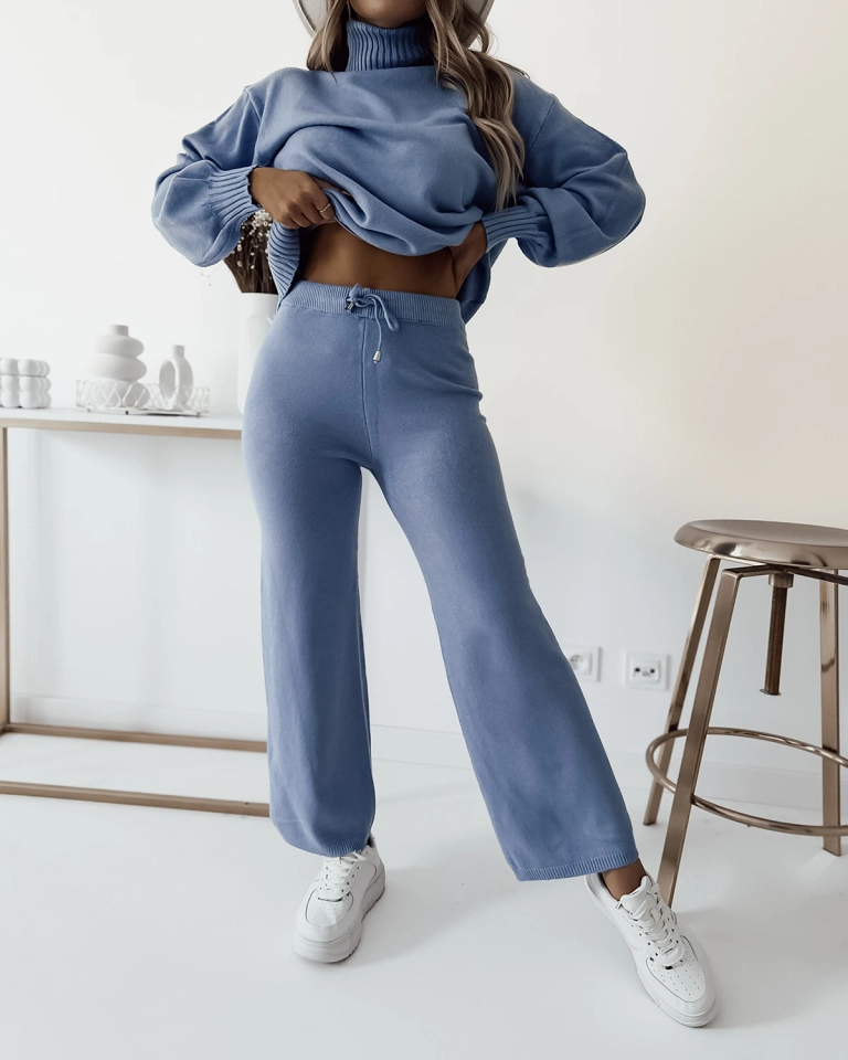 Royalfashion Женский комплект свитеров светло-голубого цвета