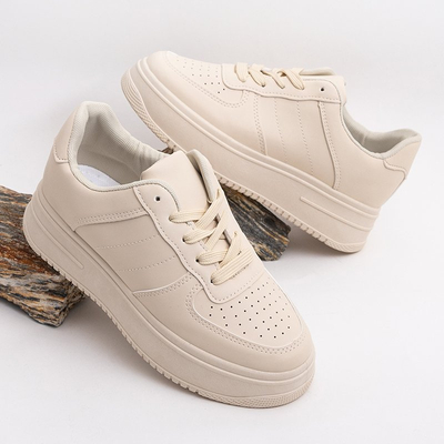 Smėlio spalvos moteriški platforminiai treniruokliai „Silvina“ - avalynė