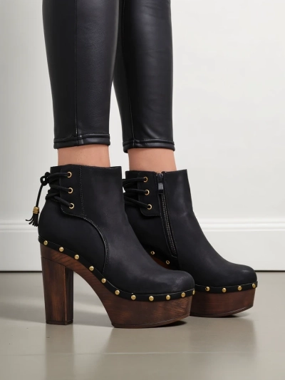 Royalfashion moteriški aulinukai ant blokinio kulno Bezollos