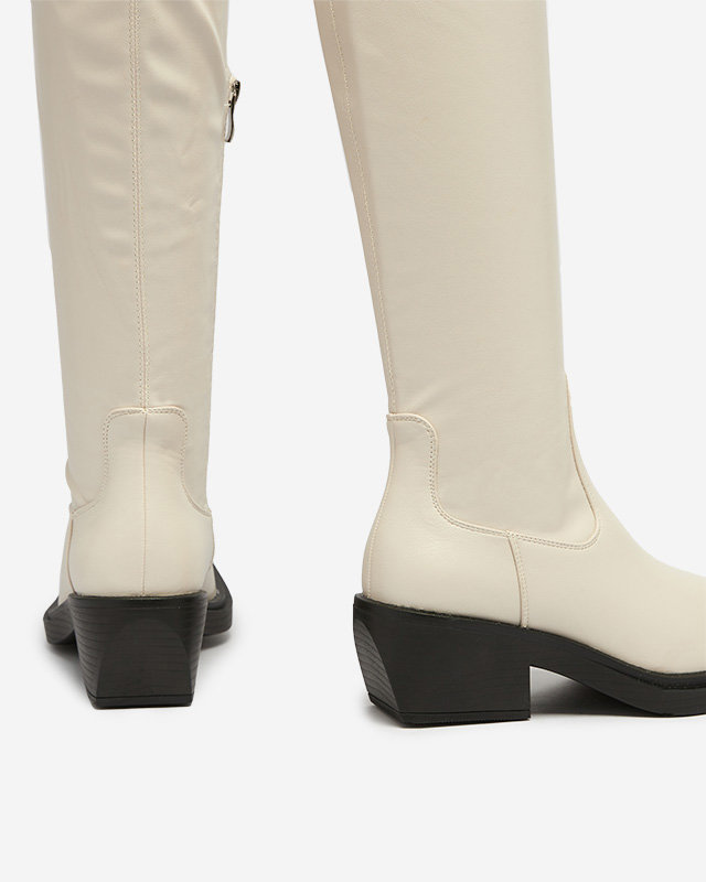 Ботфорты женские бежевого цвета Arrit - Обувь