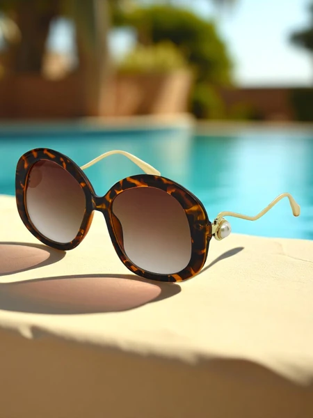 Royalfashion Akiniai nuo saulės su dekoruotomis kojelėmis Glam Shine