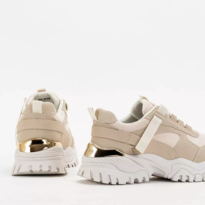 OUTLET Smėlio spalvos moteriški sportiniai bateliai Itega - Avalynė