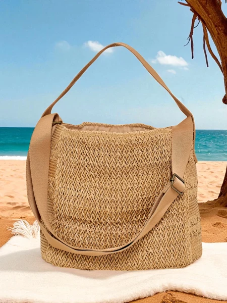 Royalfashion Didelė moteriška šiaudinė rankinė Nysa Ariadne