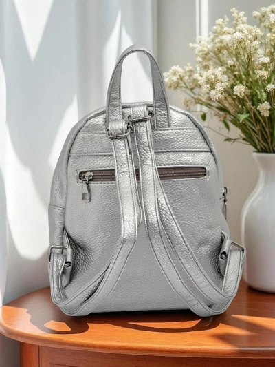Женский рюкзак Selene Silver из экокожи Królewska Moda, 25x25 см
