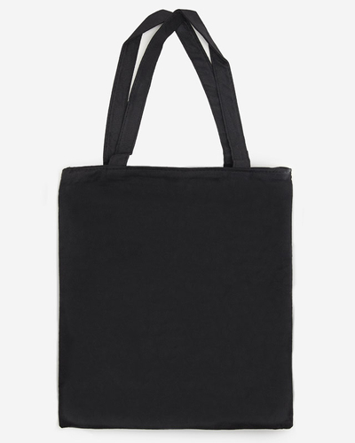 Сумка из ткани черного цвета с надписью - Аксессуары