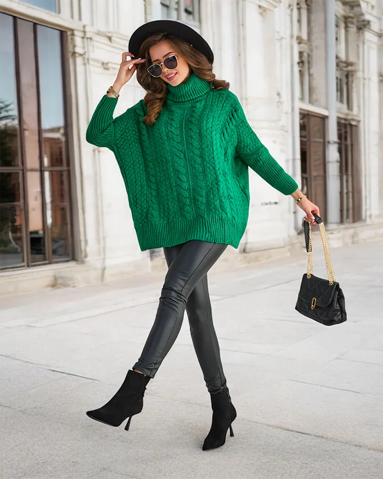 Женский свитер с водолазкой Royalfashion