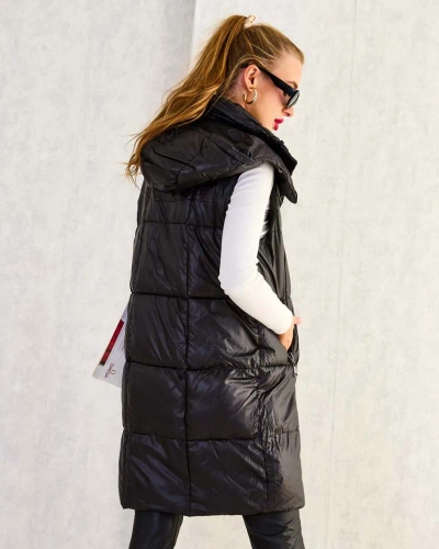 Royalfashion Длинный женский жилет с отстрочкой