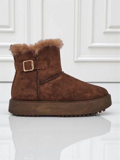 Royalfashion Krótkie buty a'la śniegowce damskie Winter Crest