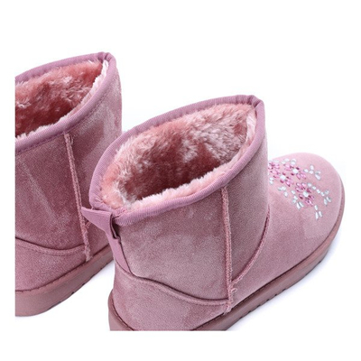 Różowe śniegowce Valia - Obuwie