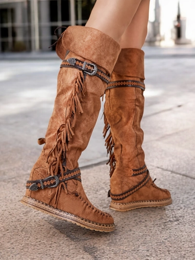 Женские ботфорты до колено Royalfashion Eliferse