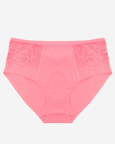 Коралловые женские хлопковые трусики PLUS SIZE- Нижнее белье