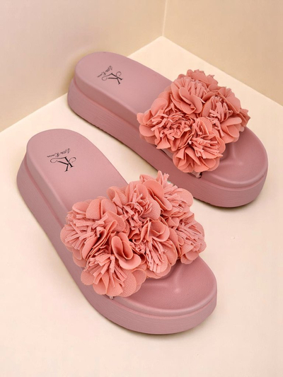 Royalfashion moteriškos basutės su mažomis gėlėmis "Freesia"