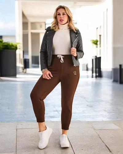 Royalfashion moterims Fleecinis sportiniai kelnės