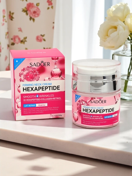 Sadoer Neptunia Hexapeptide Collagen Retinol Lifting Krem do Szyi 50ml – kremowy sztosik do szyi!