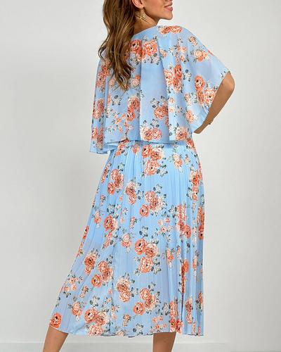 Royalfashion Женское плиссированное цветочное платье-миди