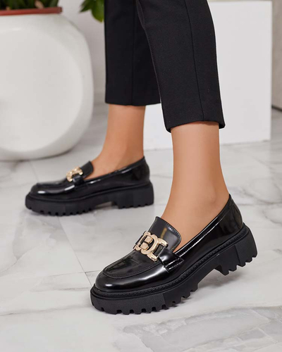 Royalfashion Женские лакированные мокасины Bevevra