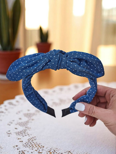 Royalfashion Ободок для волос с бантом в горошек Lilka