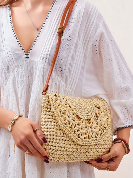 Royalfashion Женская маленькая соломенная сумка Sunny Stripes Mini