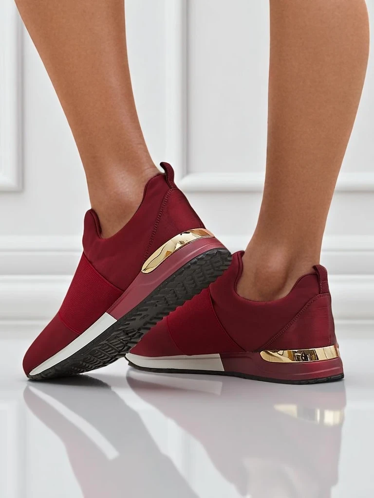 Callista Wine Sneakers – Flat Heel Kicks, 3.5 cm