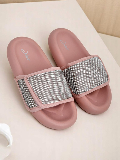 Royalfashion Женские шлепанцы на плоской подошве Sparkle Step