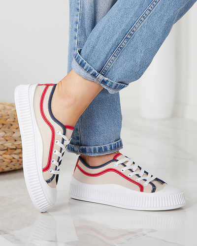 Бежевые женские кроссовки Ladise