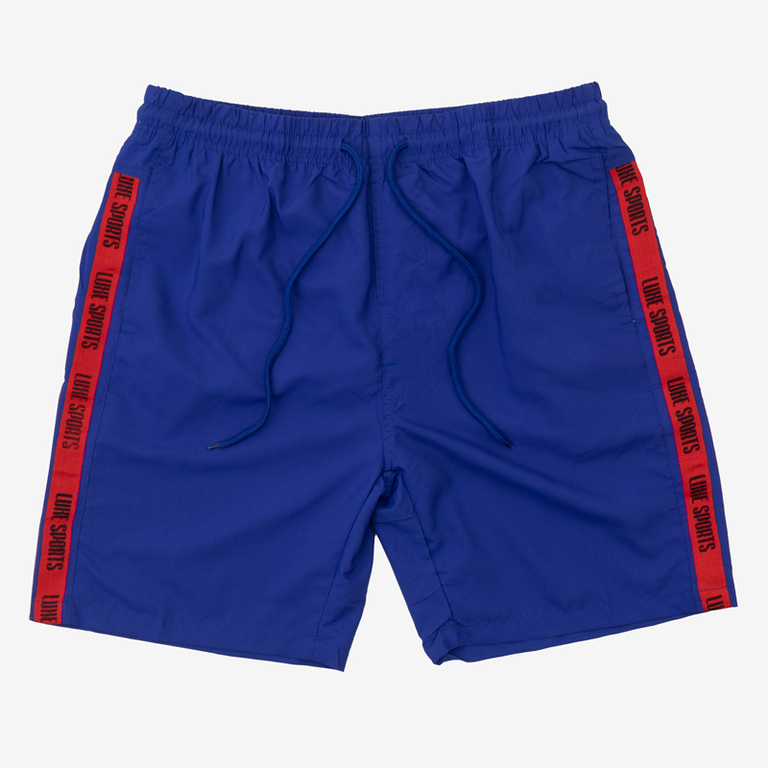 Vyriški kobalto sportiniai šortai su juostelėmis - Drabužiai
