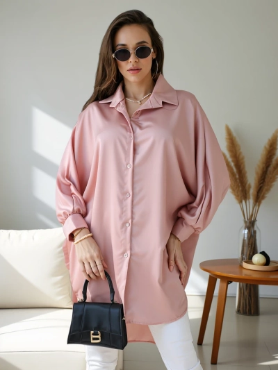 Royalfashion Длинная женская свободная рубашка