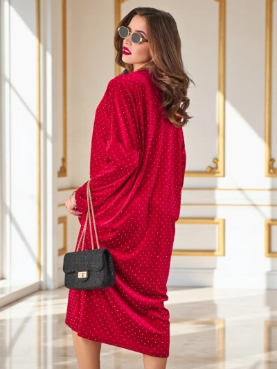 Royalfashion Moteriškas suknelė su raukšlėmis