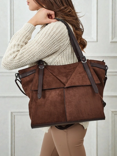 Женская сумка-шоппер Daville из эко-замши