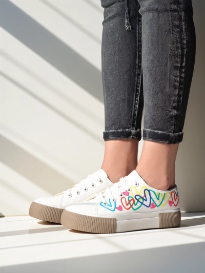 Женские кроссовки Royalfashion с принтом сердца Sercess