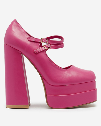 Fuksijos spalvos moteriški aukštakulniai Edisa - Avalynė