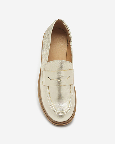 Женские мокасины золотого цвета Selenna- Footwear