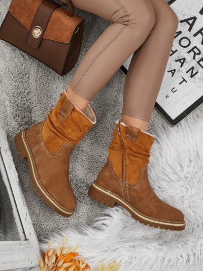 Высокие женские ботинки из эко-замши Liora