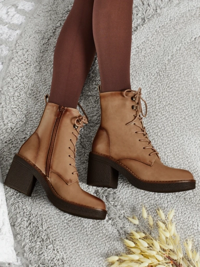 Женские ботинки Zeltra из экокожи на каблуке