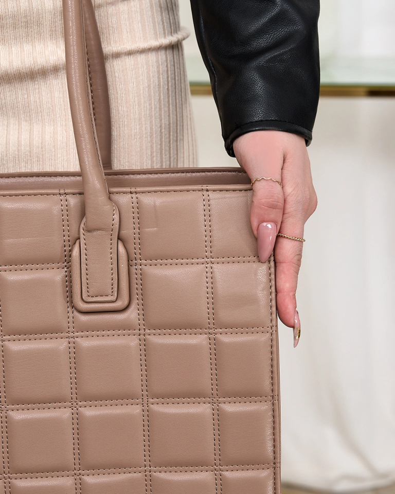 "Royalfashion" Ruda dygsniuota moteriška rankinė