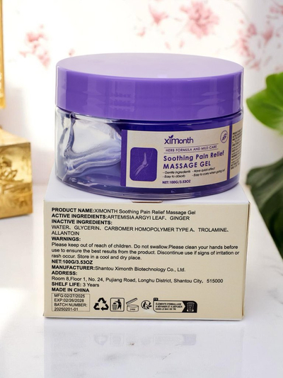 Natūralus masažo gelis, raminantis skausmą