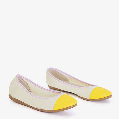 Желтые женские балетки Manolita
