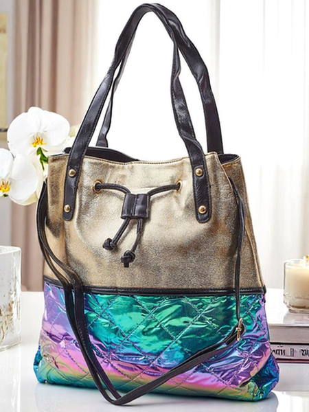 Royalfashion Didelė moteriška rankinė Golden Luxe Shopper