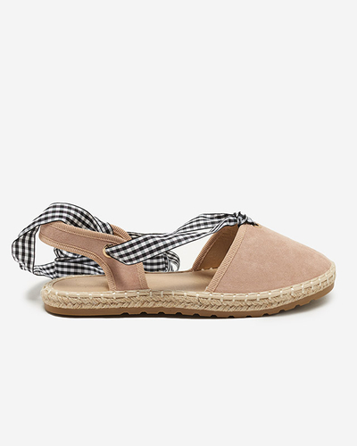 Różowe espadryle z odkrytą piętą Papavero - Obuwie