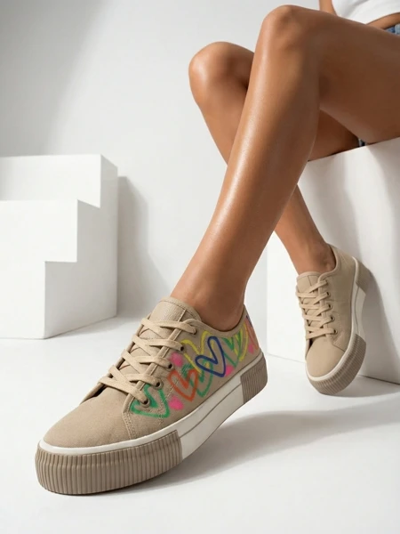 Royalfashion moteriški sportbačiai su širdies raštu Sercess