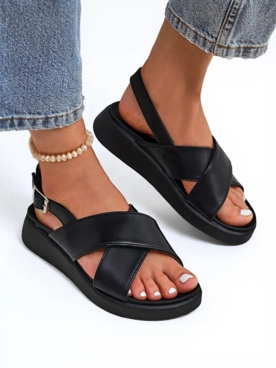 Royalfashion Women's Riva Star sandals on a thicker sole