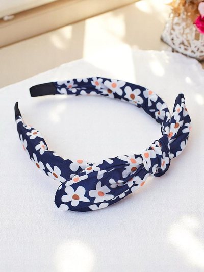 Royalfashion Ободок с бантом в цветочный принт Florinka